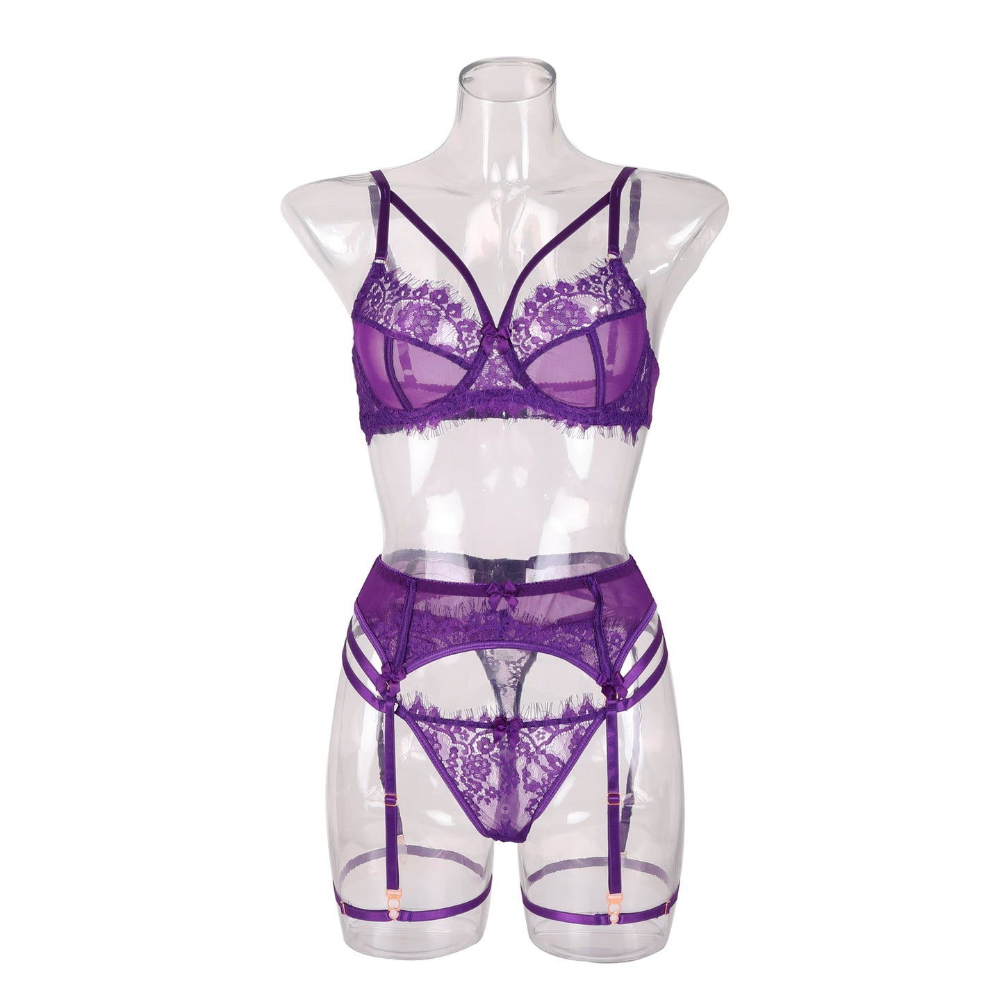 French style lingerie lace sexy suit purple eprolo