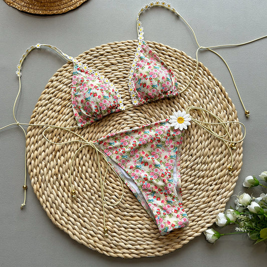 Printed Triangle Bikini Set | Women's Two-Piece Swimsuit