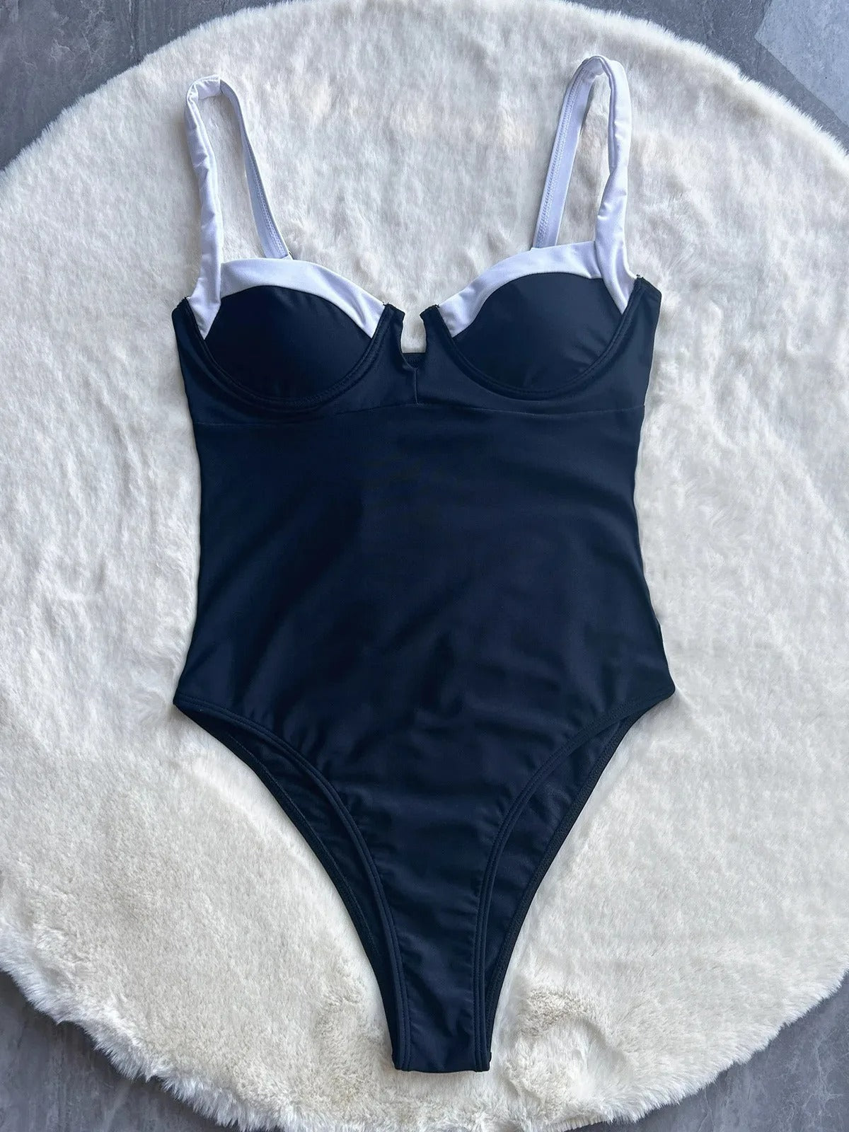 Black Underwire One-Piece Swimsuit | Women's Swimwear
