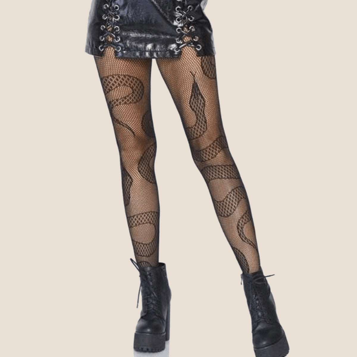 Fun mesh hollowed out stockings snake pattern jumpsuit animal stockings eprolo
