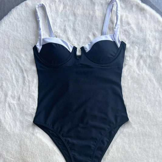 Black Underwire One-Piece Swimsuit | Women's Swimwear