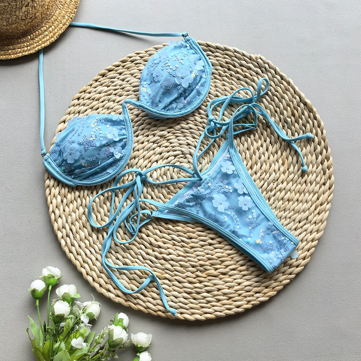 Bikini with Steel Support and Sequins - Two-Piece Women's Swimsuit eprolo