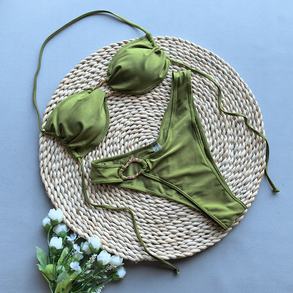 Solid Color Tube Top Cross-border Export Separate Women's Swimsuit eprolo