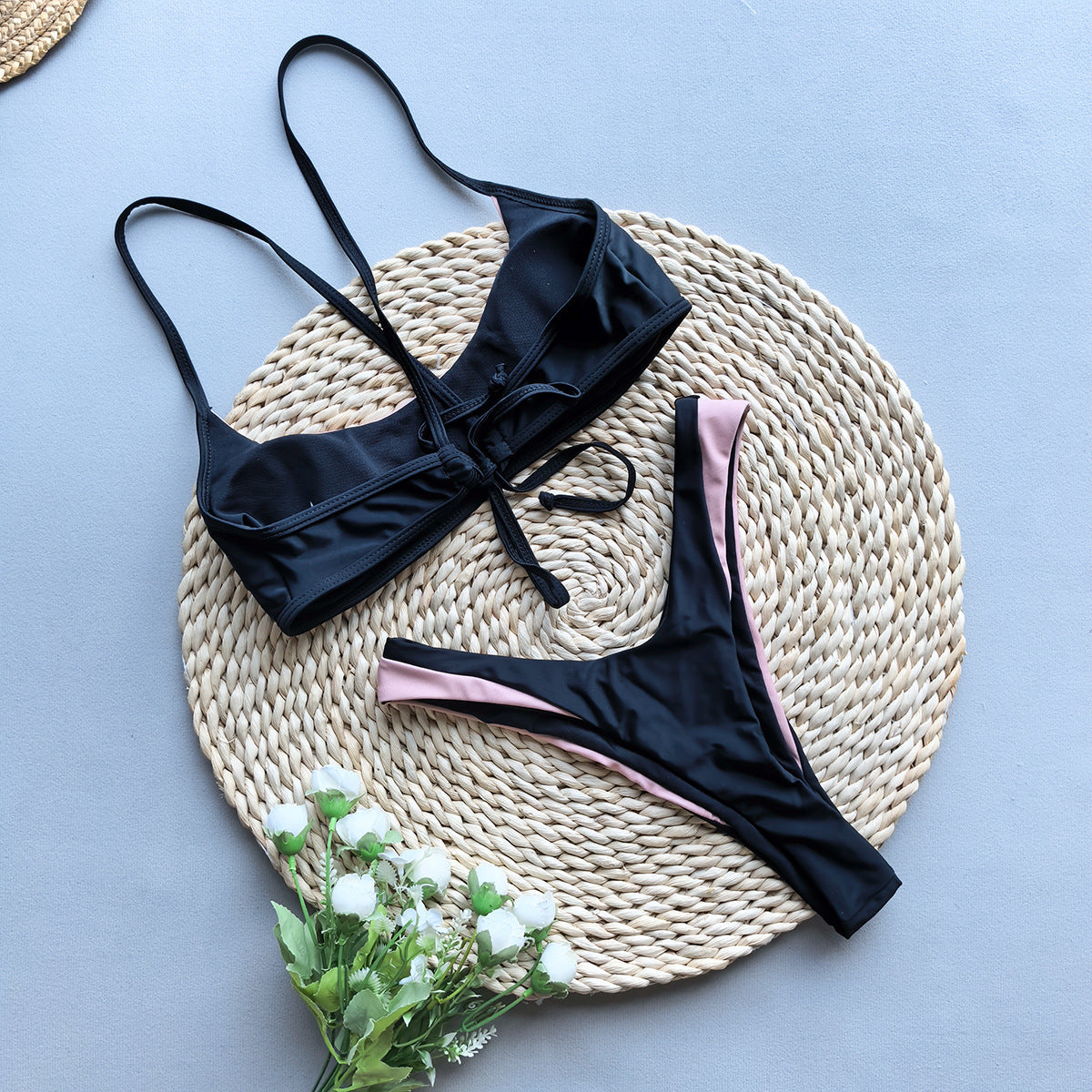 Style Bikini Set with Splicing Design for Women eprolo