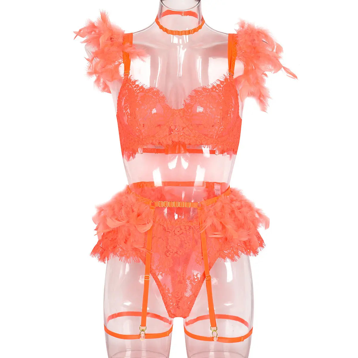 Lingerie Feather Lace Sexy Lingerie Set High-Quality Seductive Underwear for Women eprolo