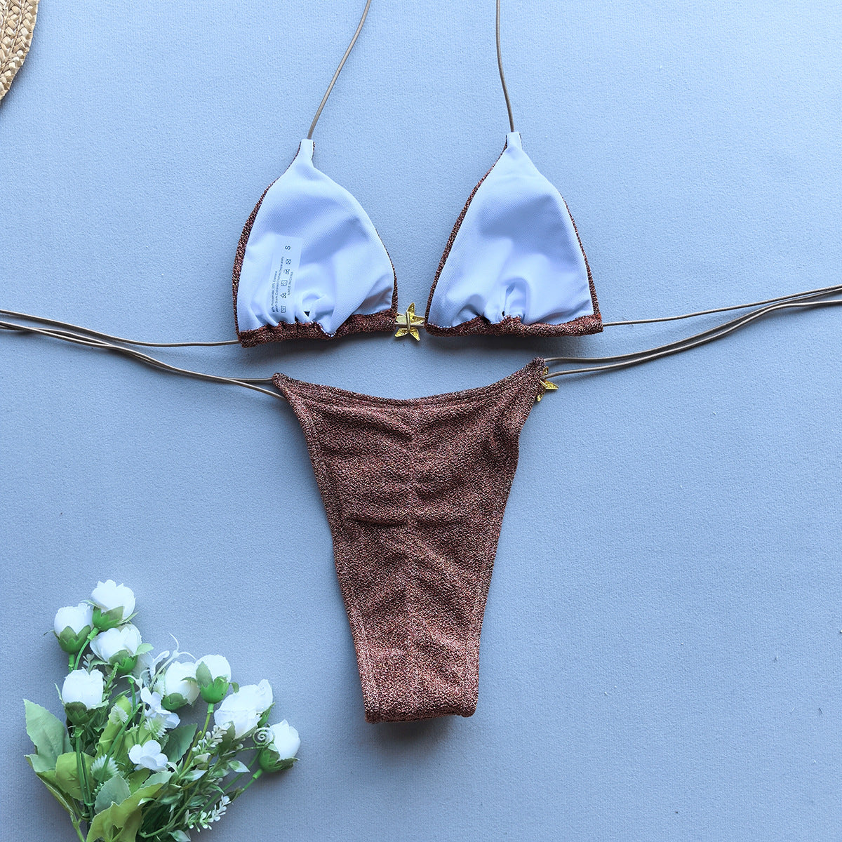 Style Solid Color Cross-border Export Separate Women's Swimsuit eprolo