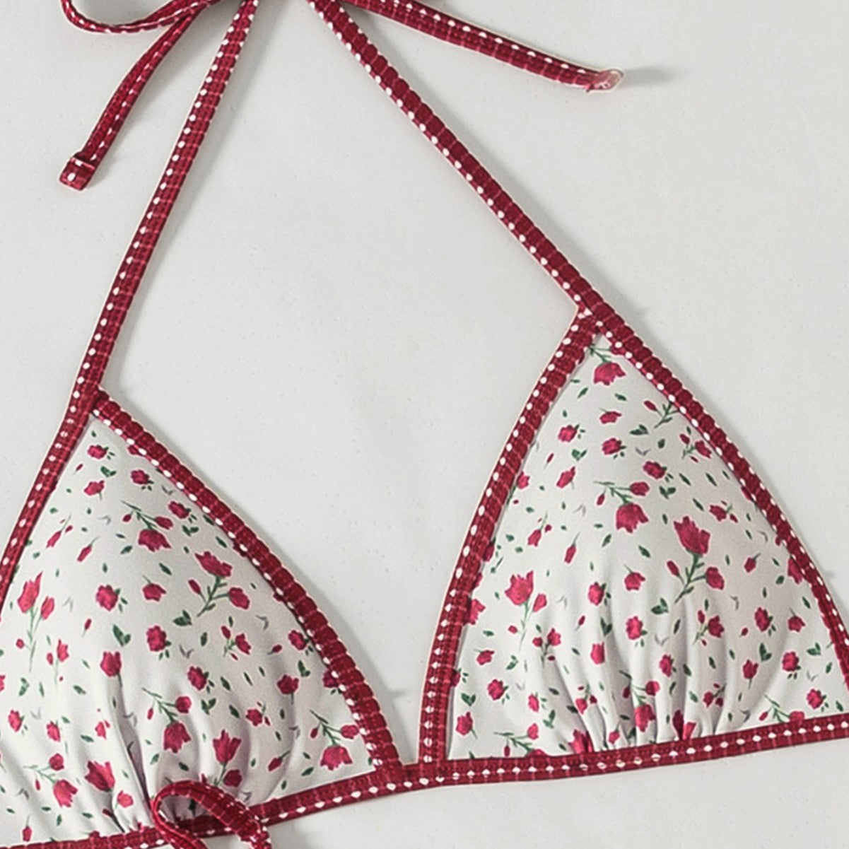 Women's Floral Printed Tie-Strap Sexy Bikini Two-Piece Swimsuit eprolo