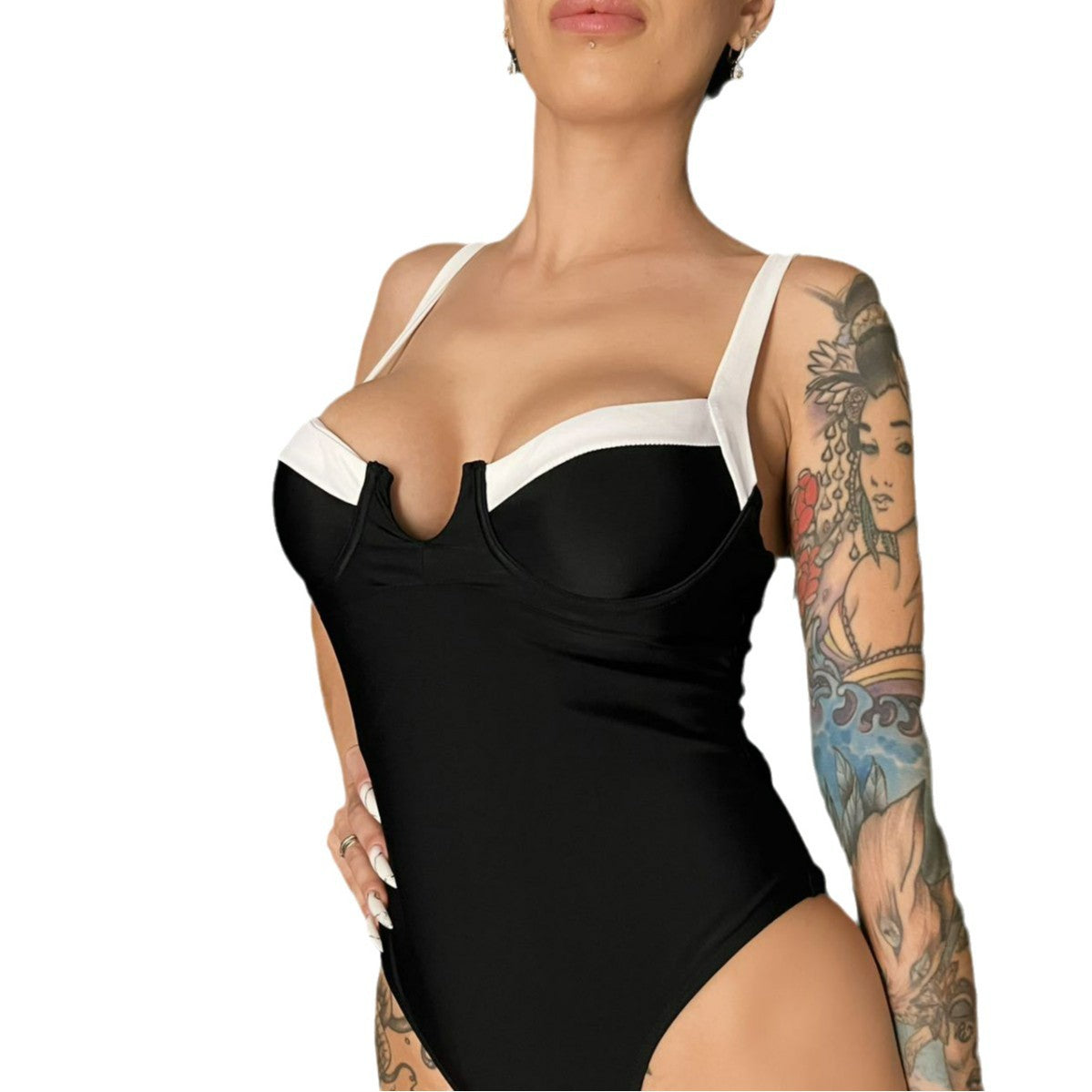 Black Underwire One-Piece Swimsuit | Women's Swimwear