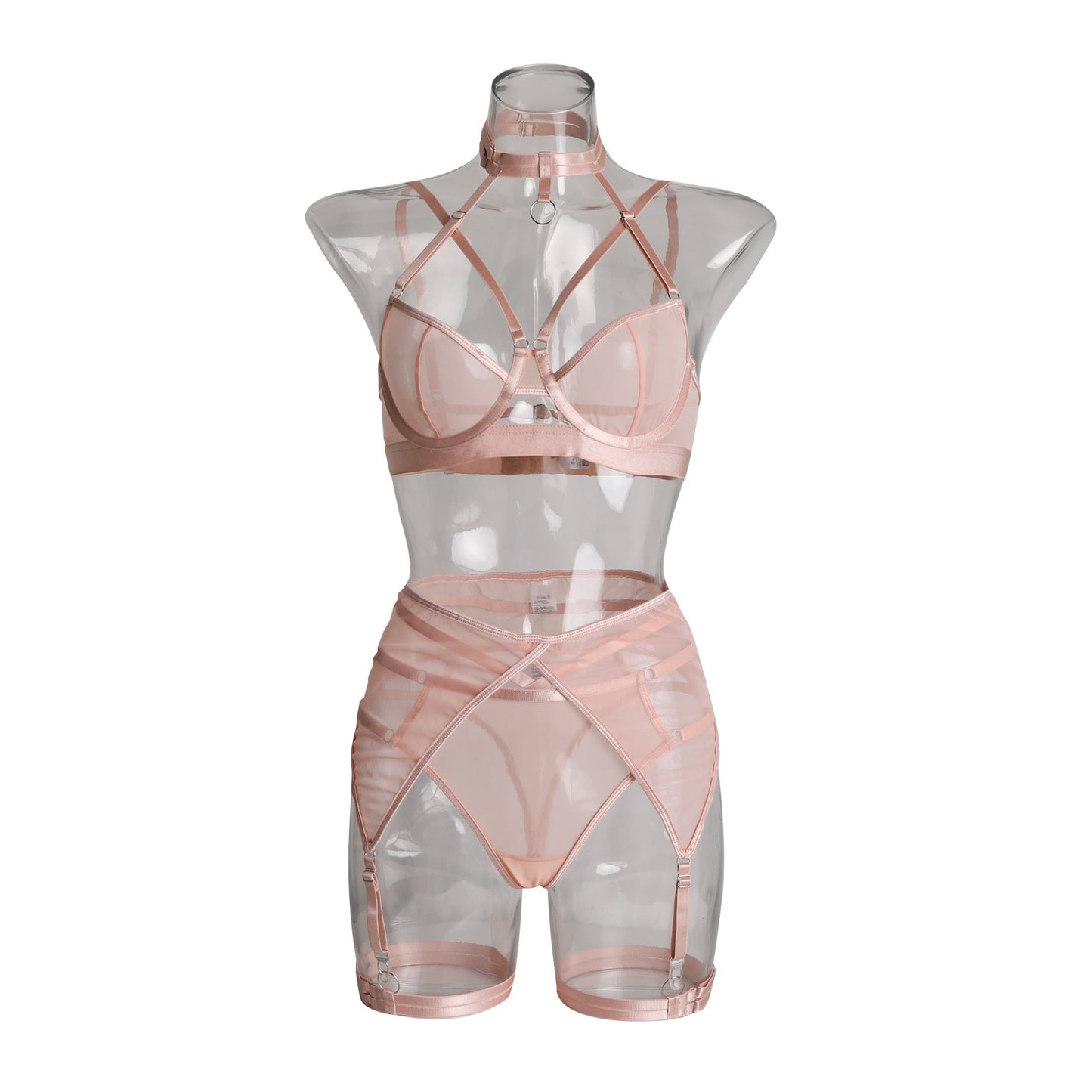 New sexy mesh perspective sex suit with spliced neck strap eprolo