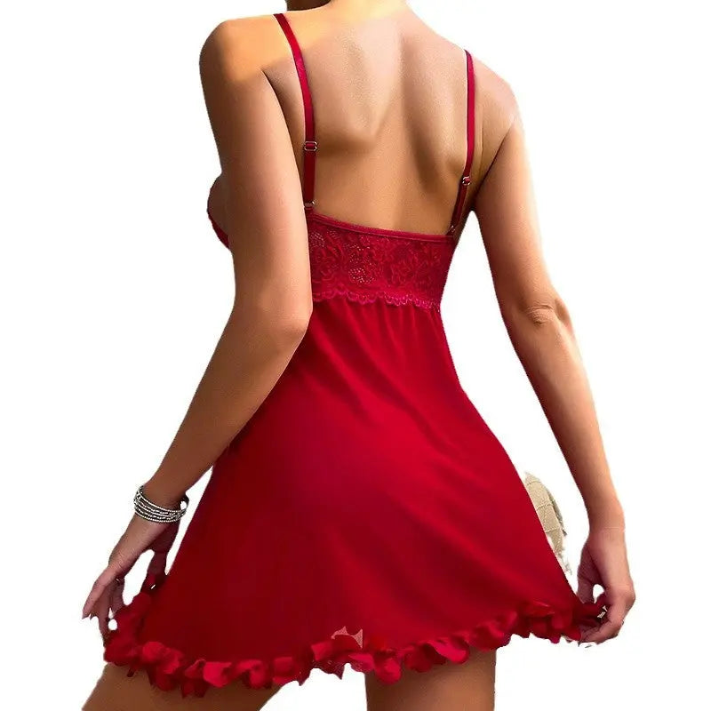 Sexy and erotic sleepwear with lace perspective and seductive jumpsuit eprolo