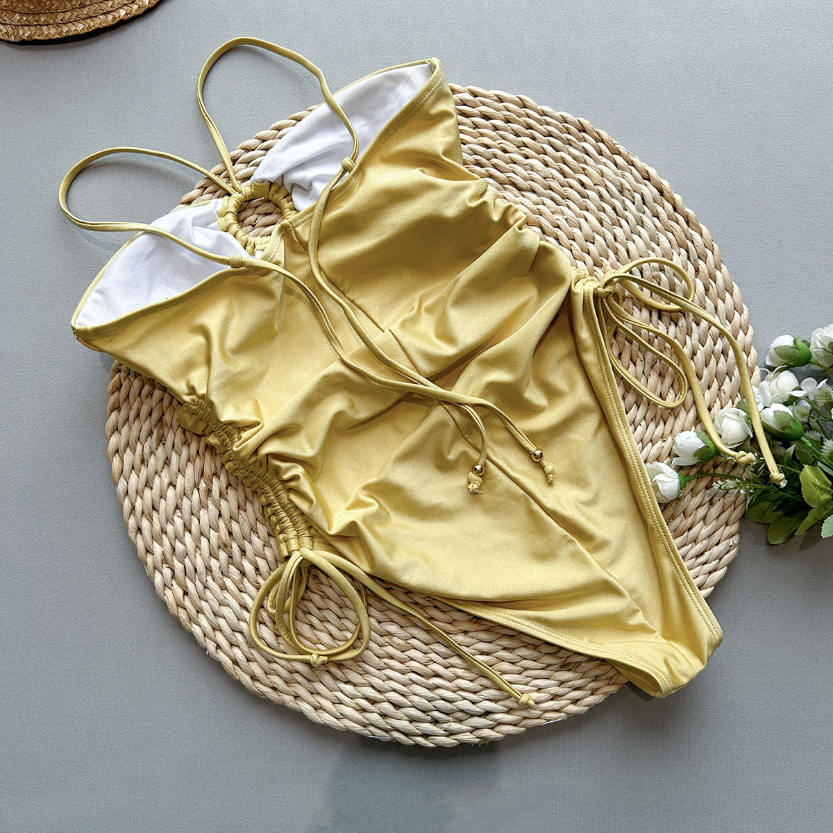 Yellow Padded One-Piece Swimsuit | Women's Swimwear
