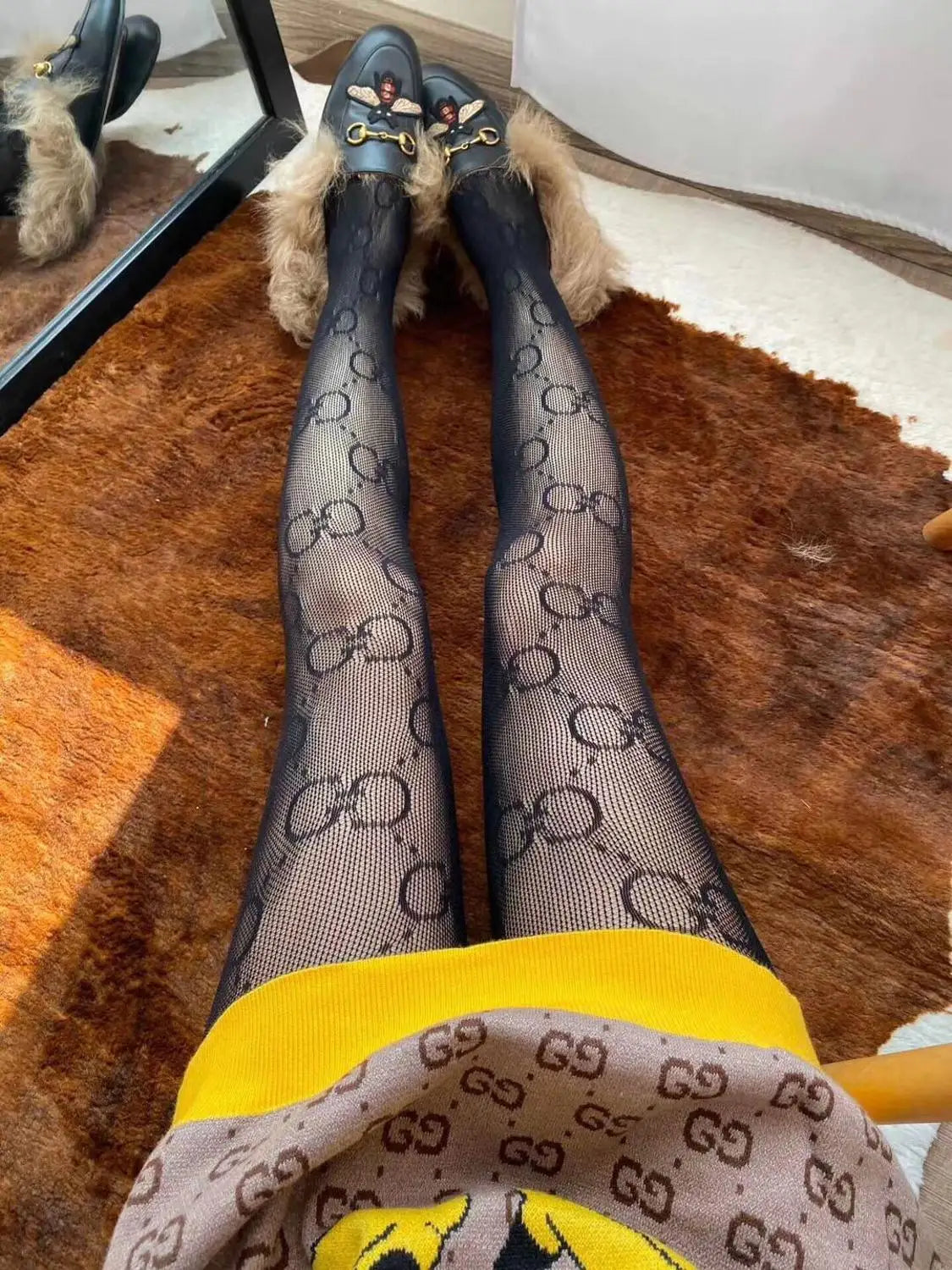 Fashion Flocking Tights High Quality Sexy France Fashion Gauze Letters Transparent Fish Net Pantyhose Womens Stockings eprolo