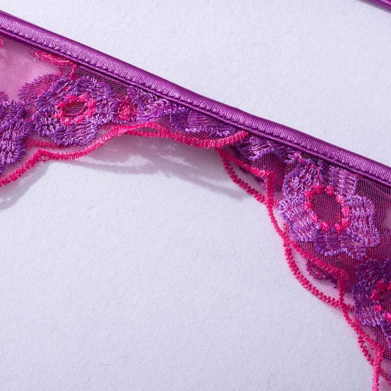 Sexy Transparent Three-Piece Underwear Set with Front Detachable-9